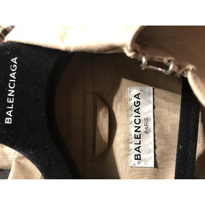 Pre-owned Balenciaga Beige Cotton Trench Coat