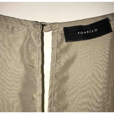 Pre-owned Tonello Silk Camisole In Grey
