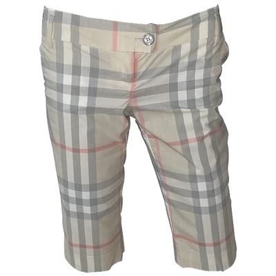 Pre-owned Burberry Multicolour Cotton - Elasthane Shorts