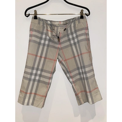 Pre-owned Burberry Multicolour Cotton - Elasthane Shorts