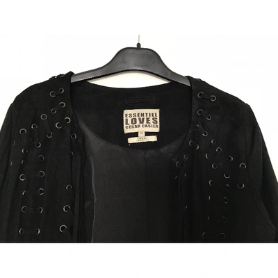 Pre-owned Essentiel Antwerp Black Suede Jacket
