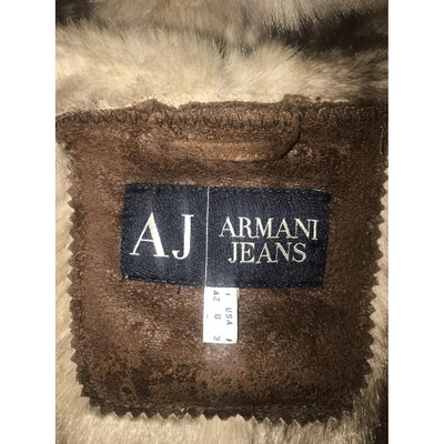 Pre-owned Armani Jeans Coat In Brown