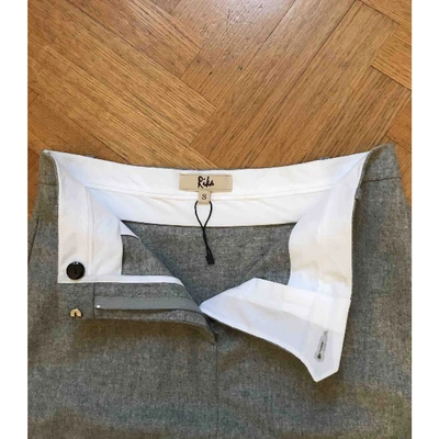Pre-owned Rika Wool Mid-length Skirt In Grey
