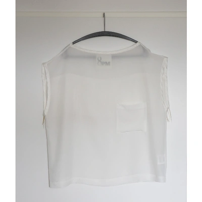 Pre-owned 8pm White Cotton Top