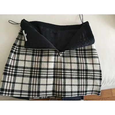 Pre-owned Carven Ecru Wool Skirt