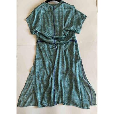 Pre-owned Pierre Balmain Silk Mid-length Dress In Green