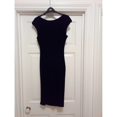 Pre-owned Lk Bennett Velvet Mid-length Dress In Black