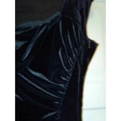 Pre-owned Lk Bennett Velvet Mid-length Dress In Black