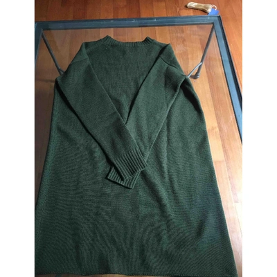 Pre-owned Laurence Dolige Wool Mini Dress In Green