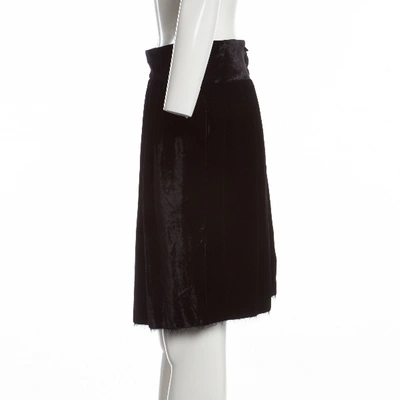 Pre-owned Fendi Velvet Mid-length Skirt In Black