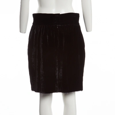 Pre-owned Fendi Velvet Mid-length Skirt In Black