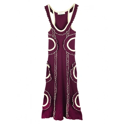 Pre-owned Mulberry Dress In Burgundy