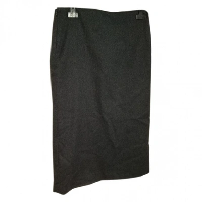 Pre-owned Max Mara Wool Mid-length Skirt In Anthracite