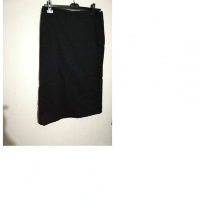 Pre-owned Max Mara Wool Mid-length Skirt In Anthracite