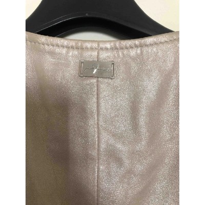 Pre-owned 7 For All Mankind Leather Knitwear In Metallic