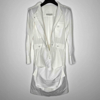 Pre-owned Stella Mccartney Linen Mid-length Dress In White