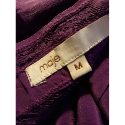 Pre-owned Maje Silk Camisole In Purple