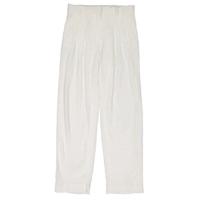 Pre-owned Victoria Victoria Beckham Large Pants In White