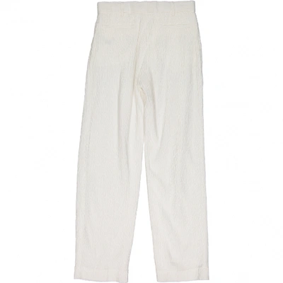 Pre-owned Victoria Victoria Beckham Large Pants In White