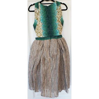 Pre-owned Peter Pilotto Silk Mid-length Dress In Green