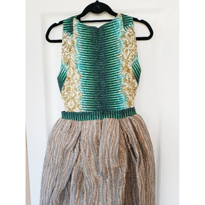 Pre-owned Peter Pilotto Silk Mid-length Dress In Green