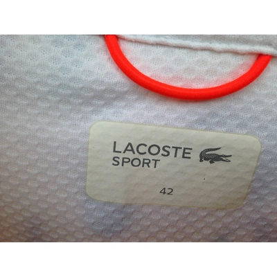 Pre-owned Lacoste Biker Jacket In White