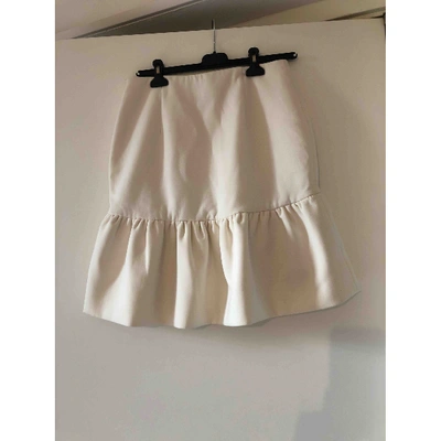 Pre-owned Msgm White Wool Skirt