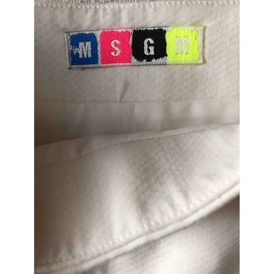 Pre-owned Msgm White Wool Skirt