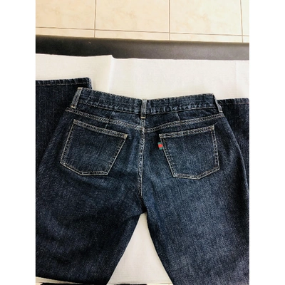 Pre-owned Gucci Straight Jeans In Blue