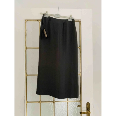 Pre-owned Giorgio Armani Maxi Skirt In Anthracite