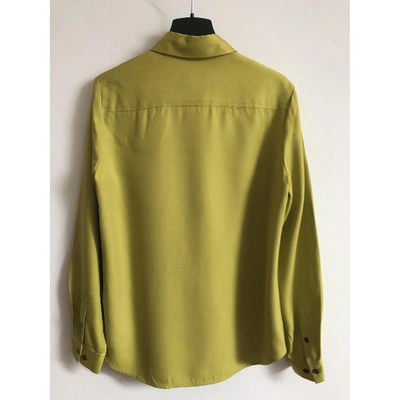 Pre-owned Ann Taylor Silk Shirt In Yellow