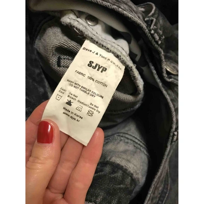 Pre-owned Sjyp Slim Jeans In Grey