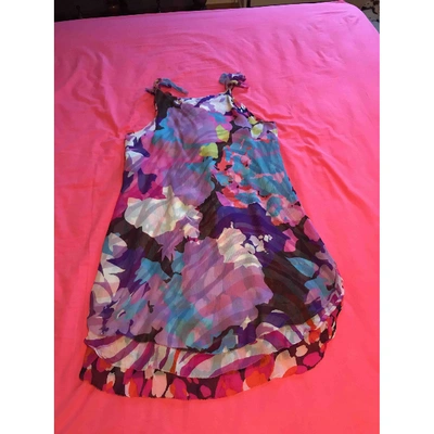 Pre-owned Diane Von Furstenberg Silk Mini Dress In Multicolour