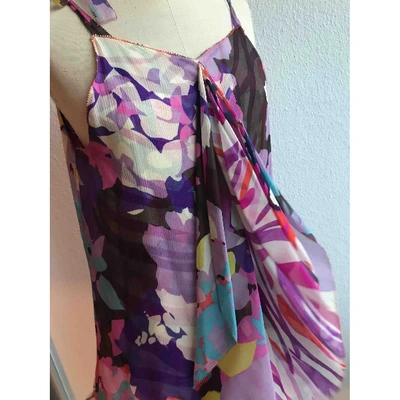 Pre-owned Diane Von Furstenberg Silk Mini Dress In Multicolour