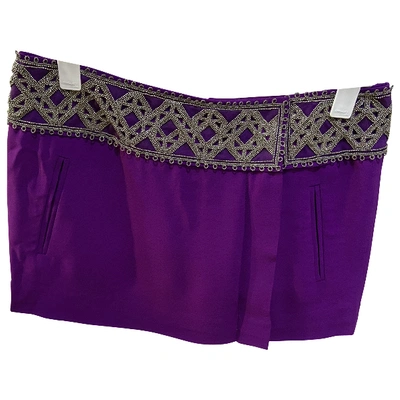 Pre-owned Isabel Marant Silk Mini Skirt In Purple