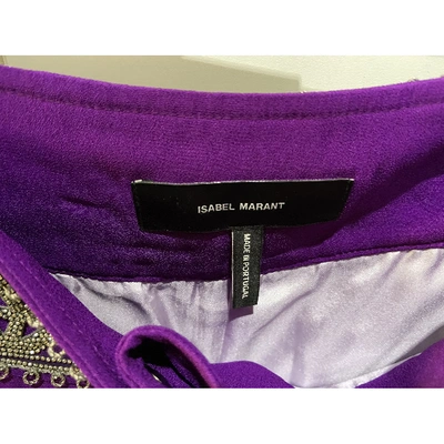 Pre-owned Isabel Marant Silk Mini Skirt In Purple
