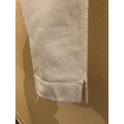 Pre-owned Dolce & Gabbana Straight Pants In White