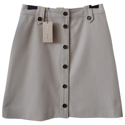 Pre-owned Vanessa Seward Wool Mini Skirt In Beige