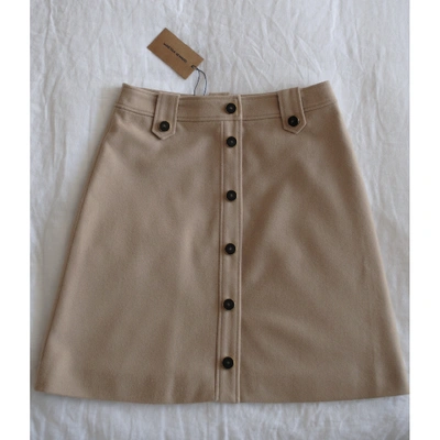 Pre-owned Vanessa Seward Wool Mini Skirt In Beige