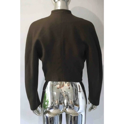 Pre-owned Alaïa Wool Short Vest In Khaki