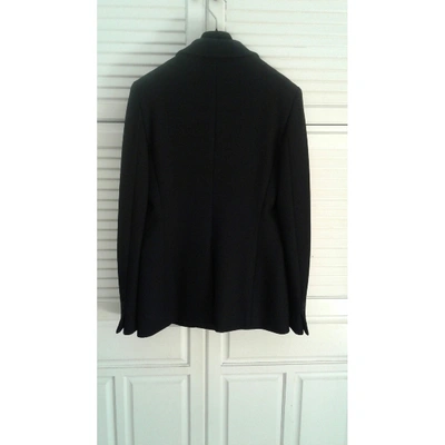 Pre-owned Versace Wool Blazer In Black