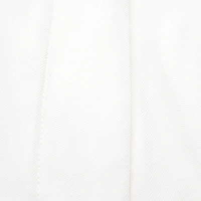 Pre-owned Burberry Wool Trousers In White