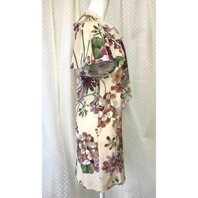 Pre-owned Gucci Silk Mini Dress In Multicolour