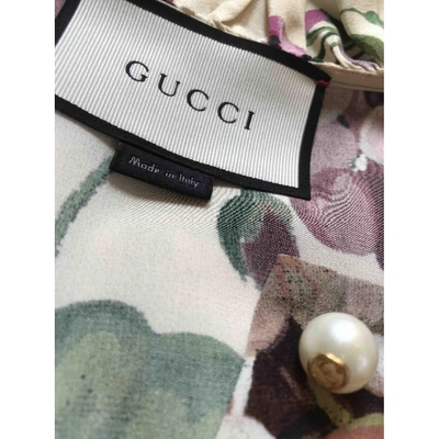 Pre-owned Gucci Silk Mini Dress In Multicolour