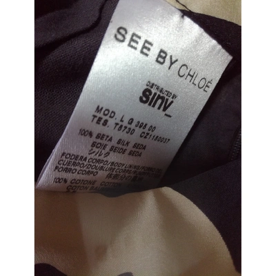 Pre-owned See By Chloé Silk Skirt In Black