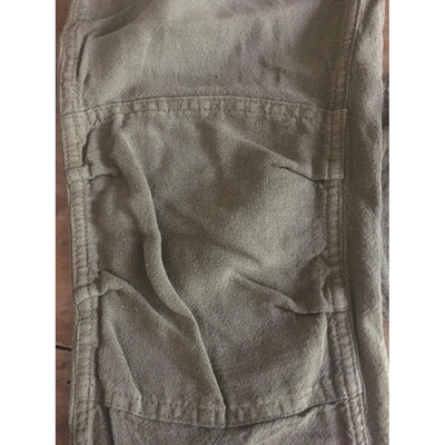 Pre-owned Isabel Marant Étoile Linen Trousers In Khaki