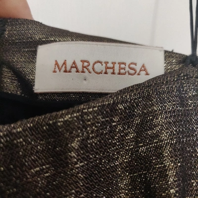 Pre-owned Marchesa Metallic Silk Dress