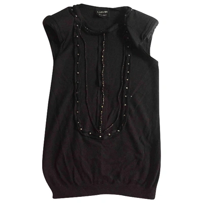 Pre-owned Lanvin Wool Vest In Black