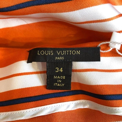 Pre-owned Louis Vuitton Orange Silk Dress