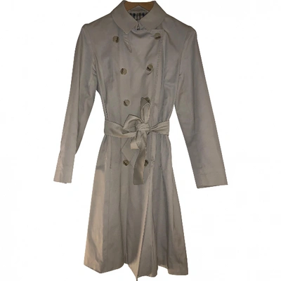 Pre-owned Aquascutum Trench Coat In Beige